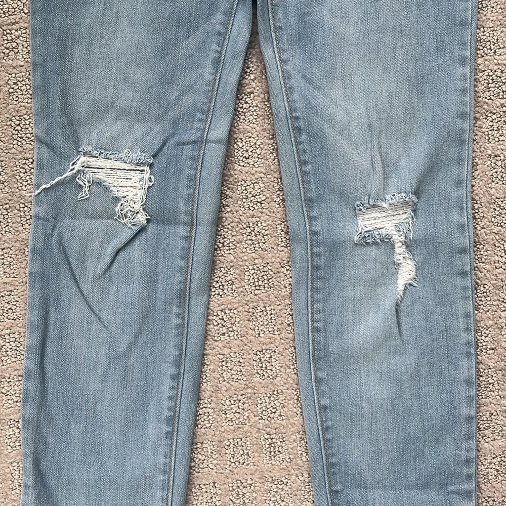 Old Navy Girls Ballerina Distressed Light Wash Jegging Size 10